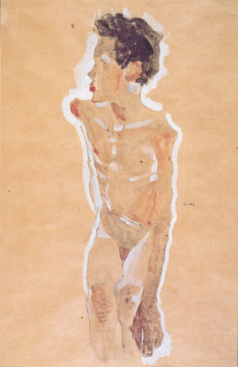 Boy act af Egon Schiele