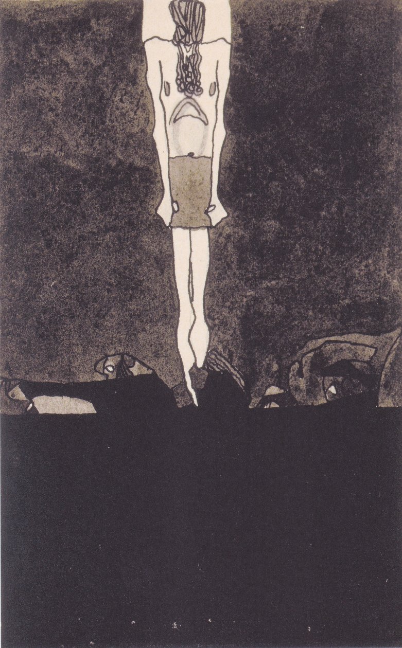 Mand med lænd af Egon Schiele
