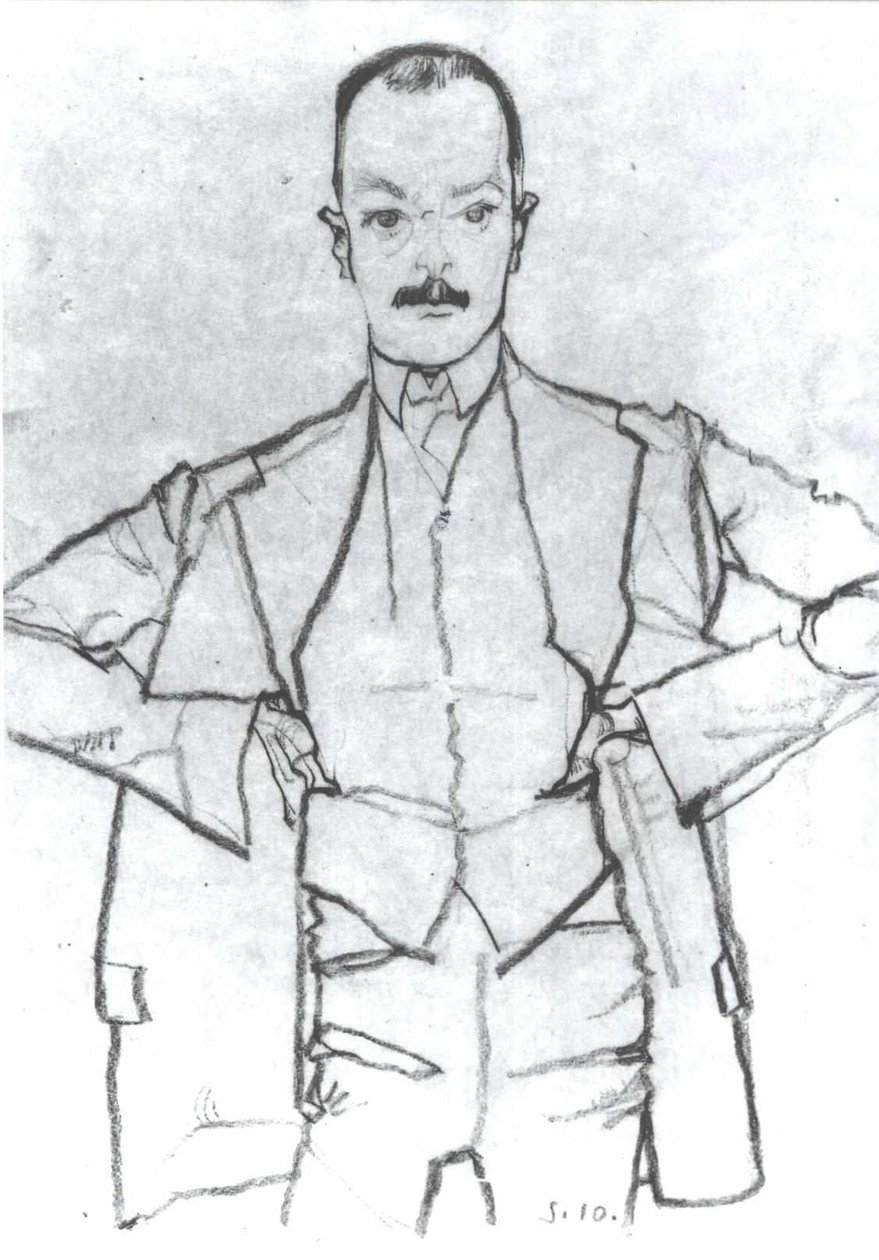 Portræt Arthur Roessler af Egon Schiele