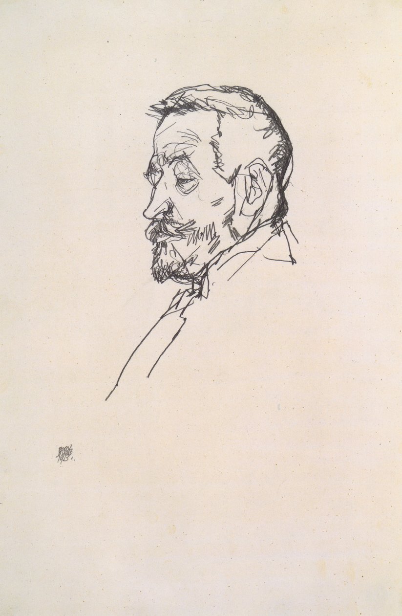 Portræt af Heinrich Benesch af Egon Schiele