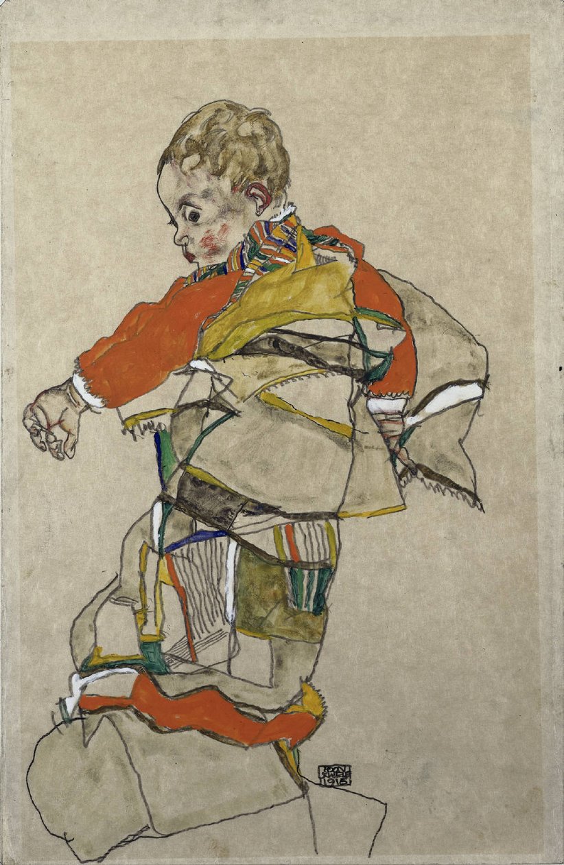 Portræt af et barn af Egon Schiele