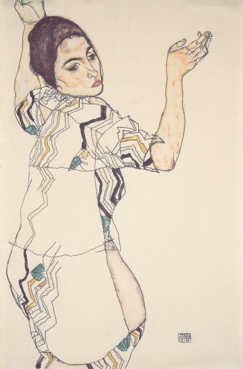 Portræt af Friederike Maria Beer af Egon Schiele