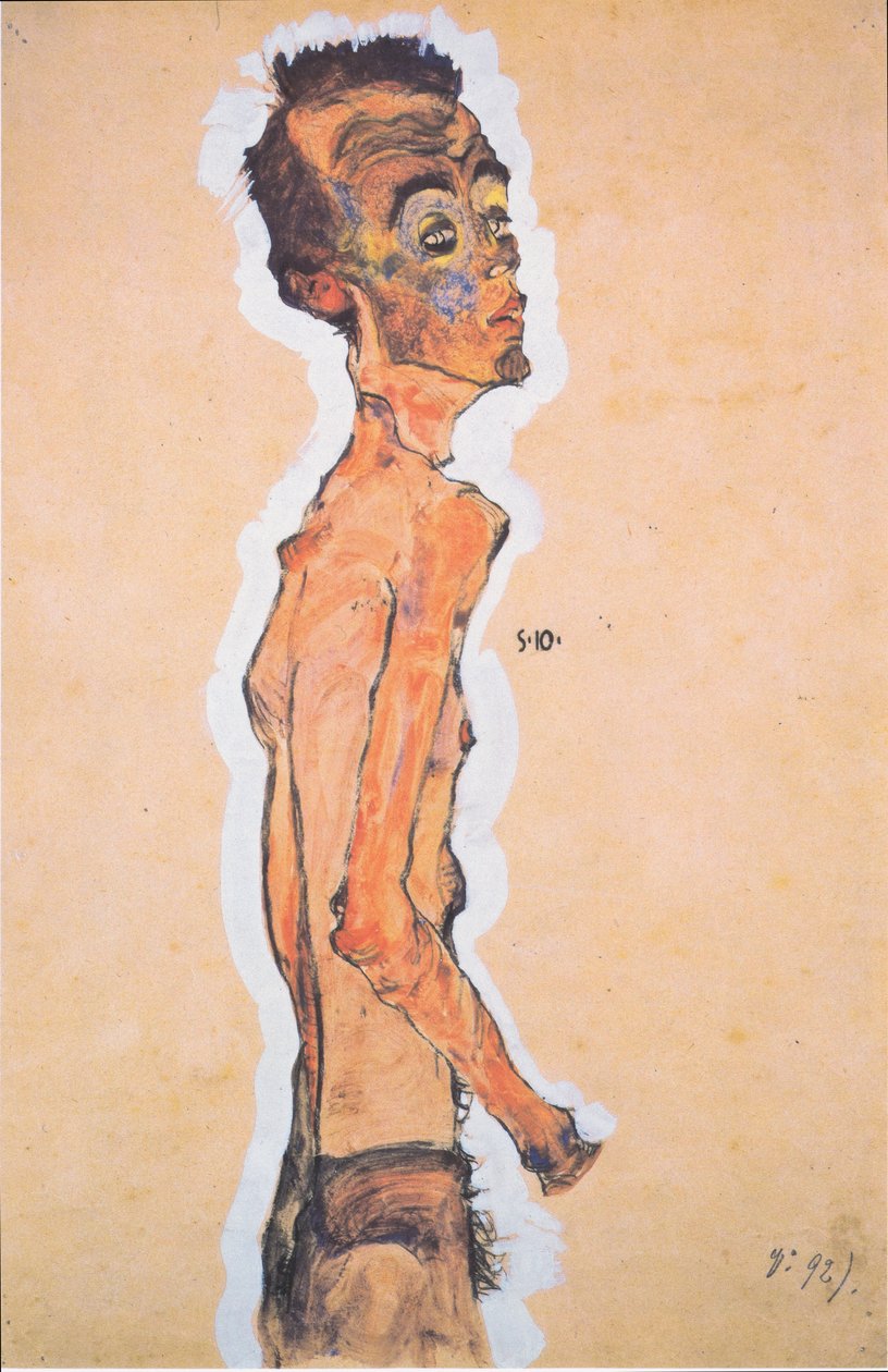 Selvportræt af Egon Schiele