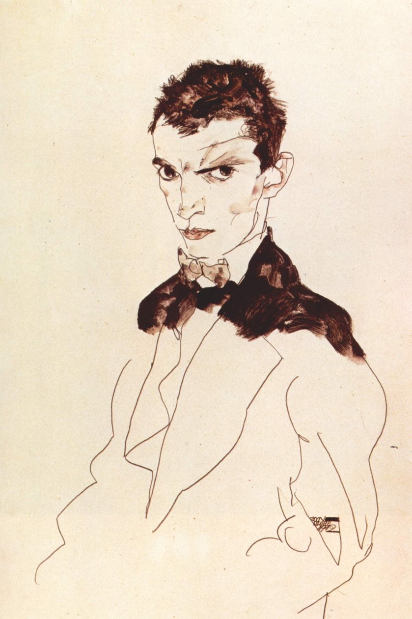 Selvportræt af Egon Schiele