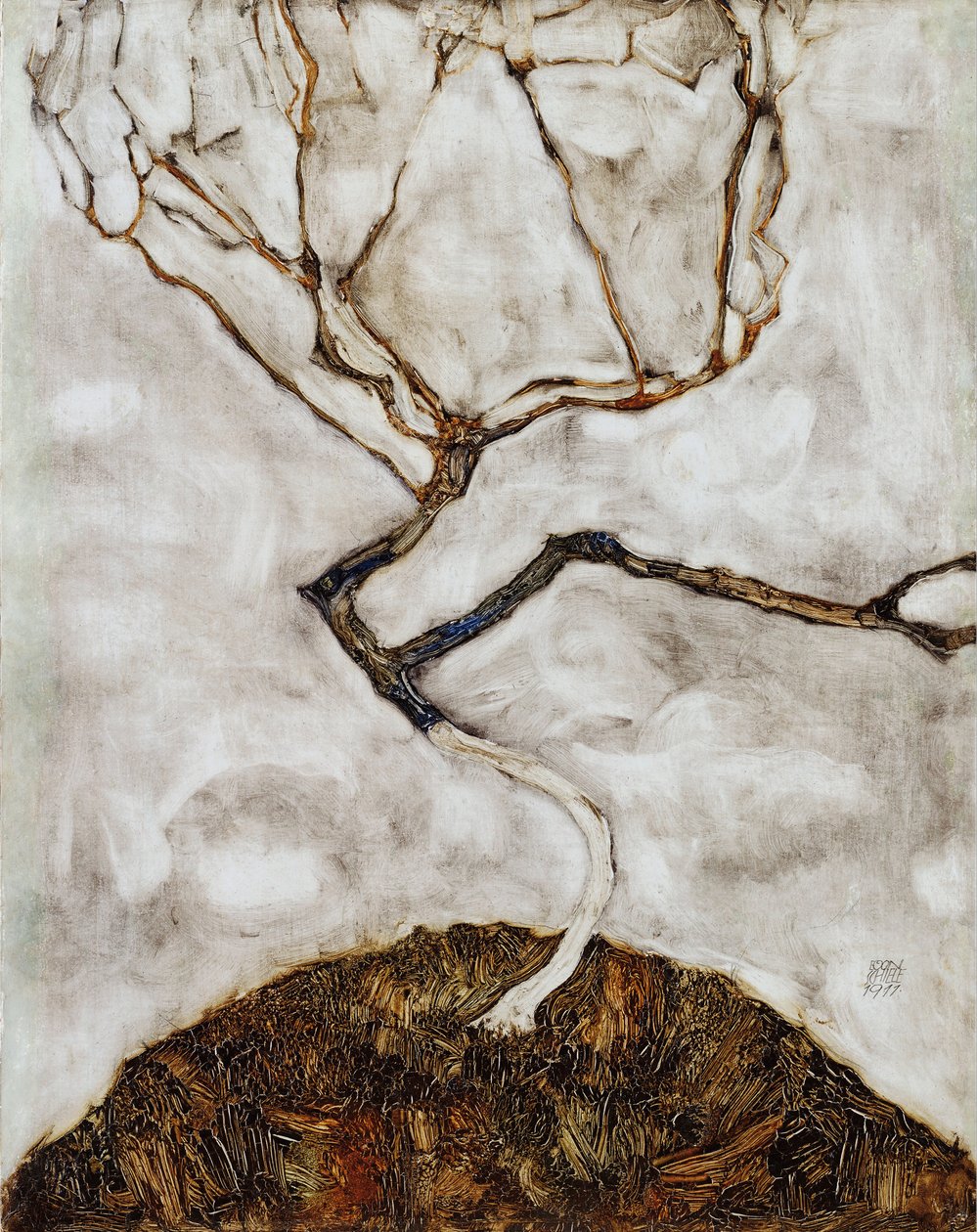 Lille træ i det sene efterår af Egon Schiele