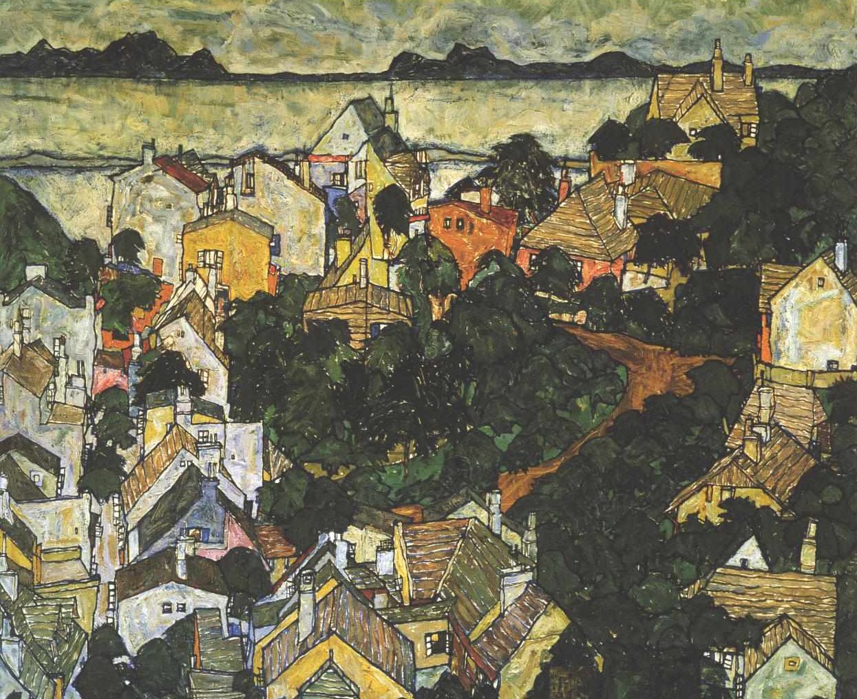 Sommerlandskab af Egon Schiele