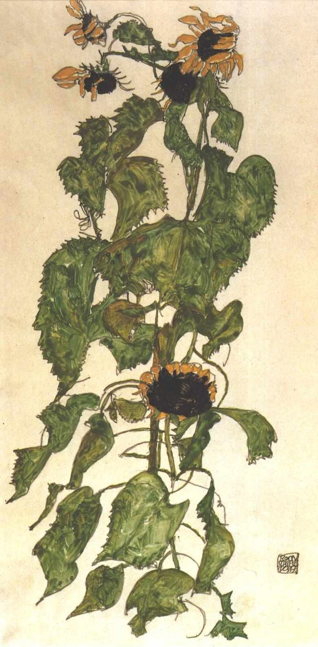 solsikker af Egon Schiele