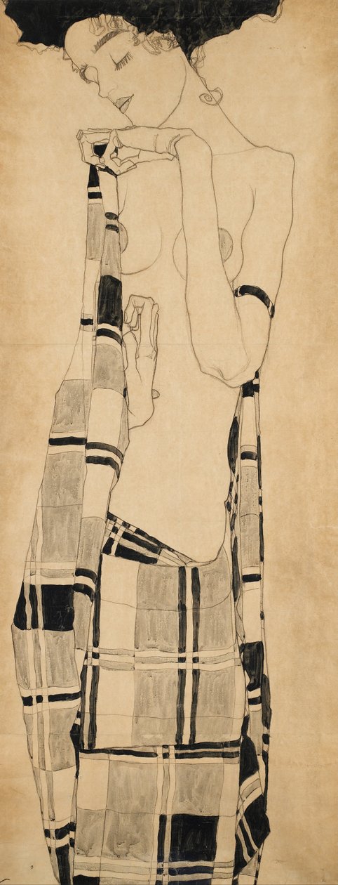 Stående pige af Egon Schiele