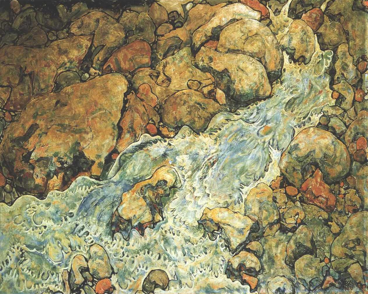 Wildbach af Egon Schiele