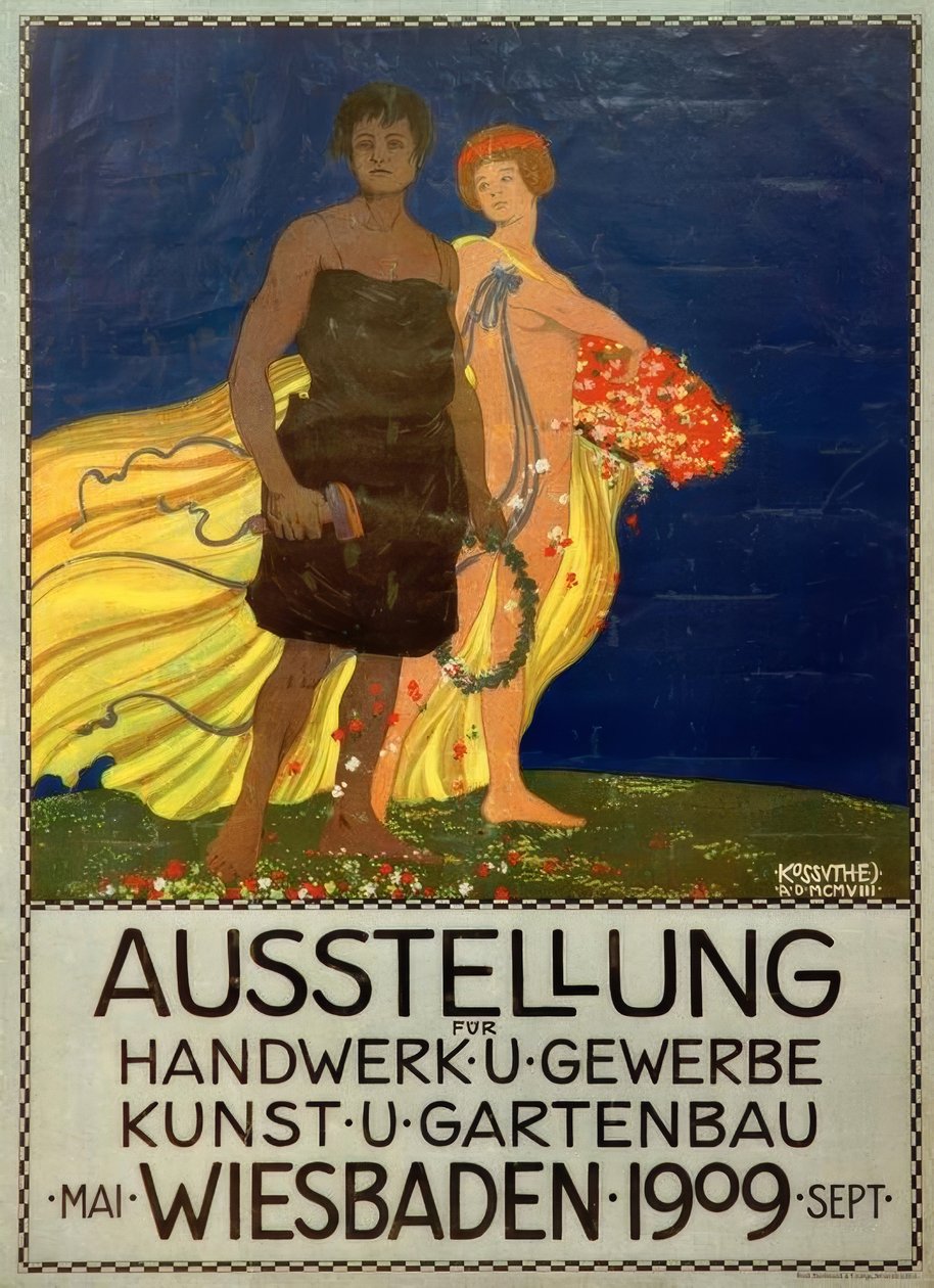 Udstilling for håndværk og handel, kunst og gartneri, Wiesbaden af Egon Josef Kossuth