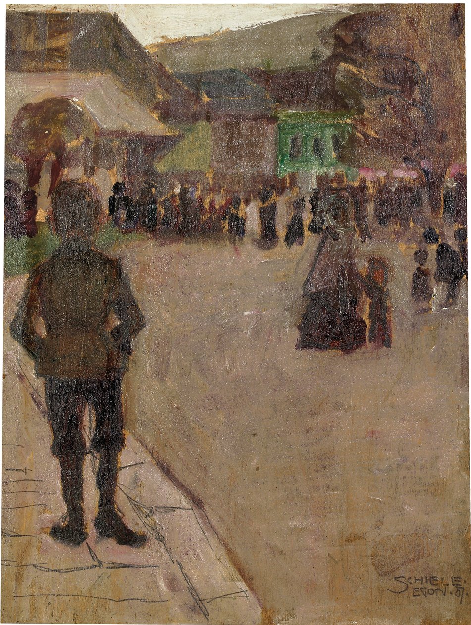 Før Leopoldidagen i Klosterneuburg, 1907 af Egon Schiele