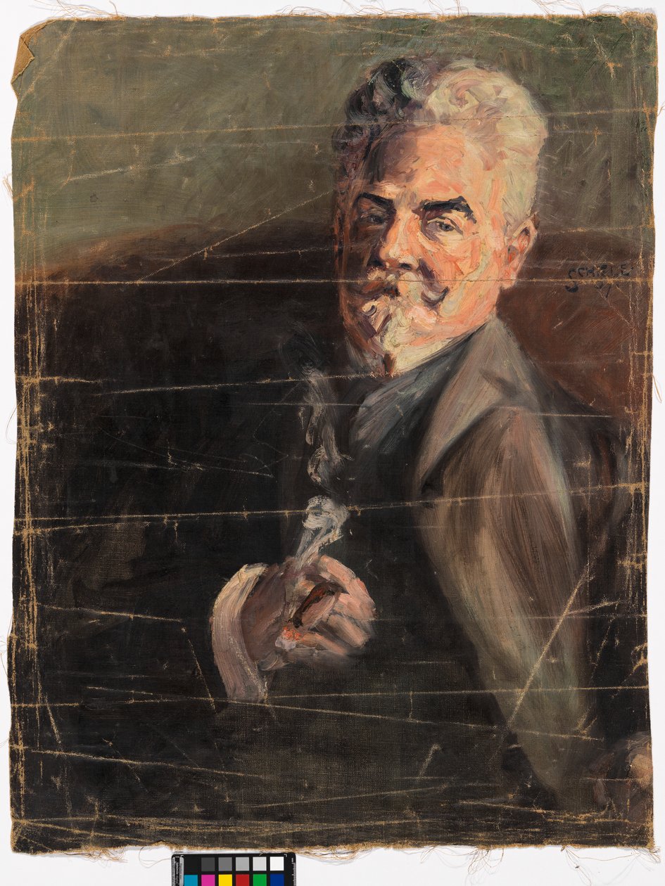 Portræt af Leopold Czhiaczek af Egon Schiele