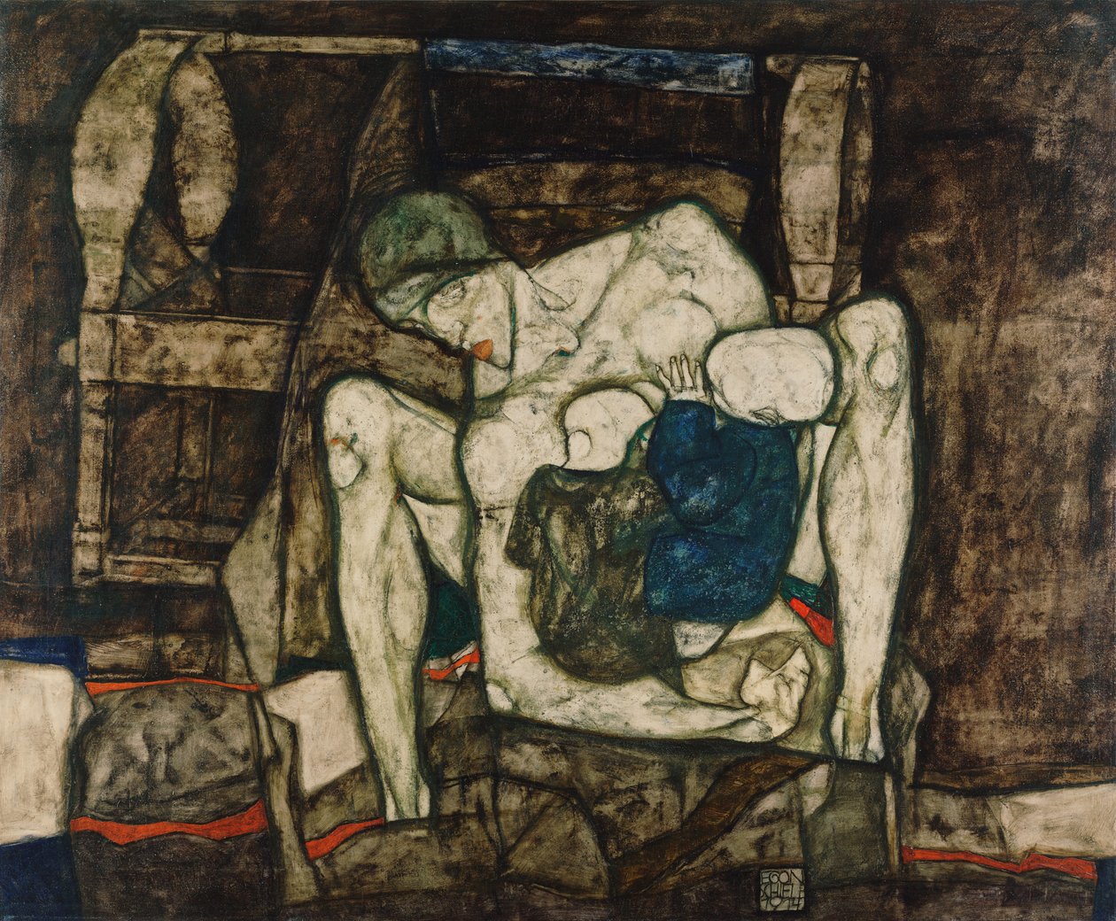 Blind mor, 1914. af Egon Schiele