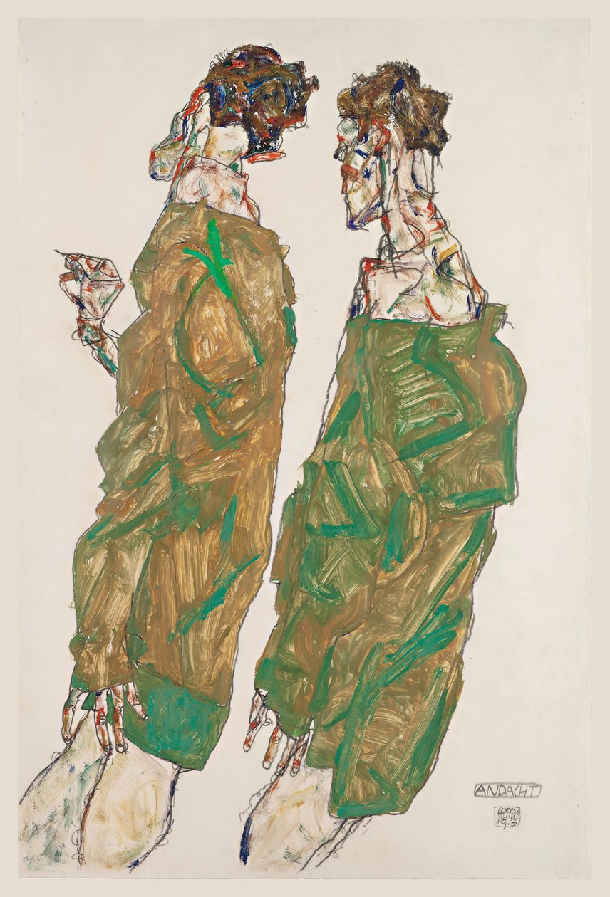 Andagt, 1913 af Egon Schiele