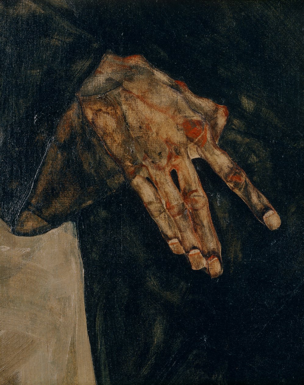 Die Eremiten (olie på lærred) af Egon Schiele