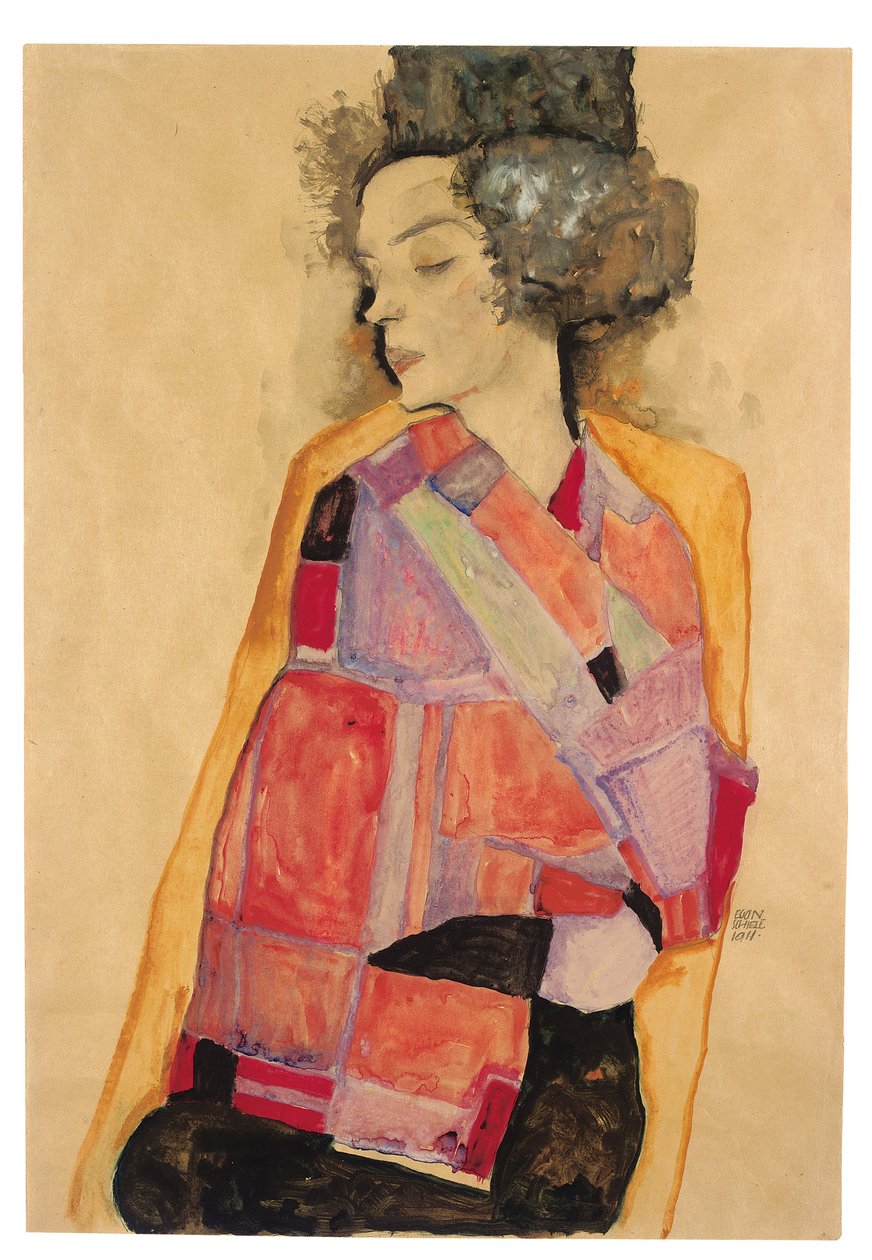 Drømmende kvinde (Gerti Schiele) af Egon Schiele