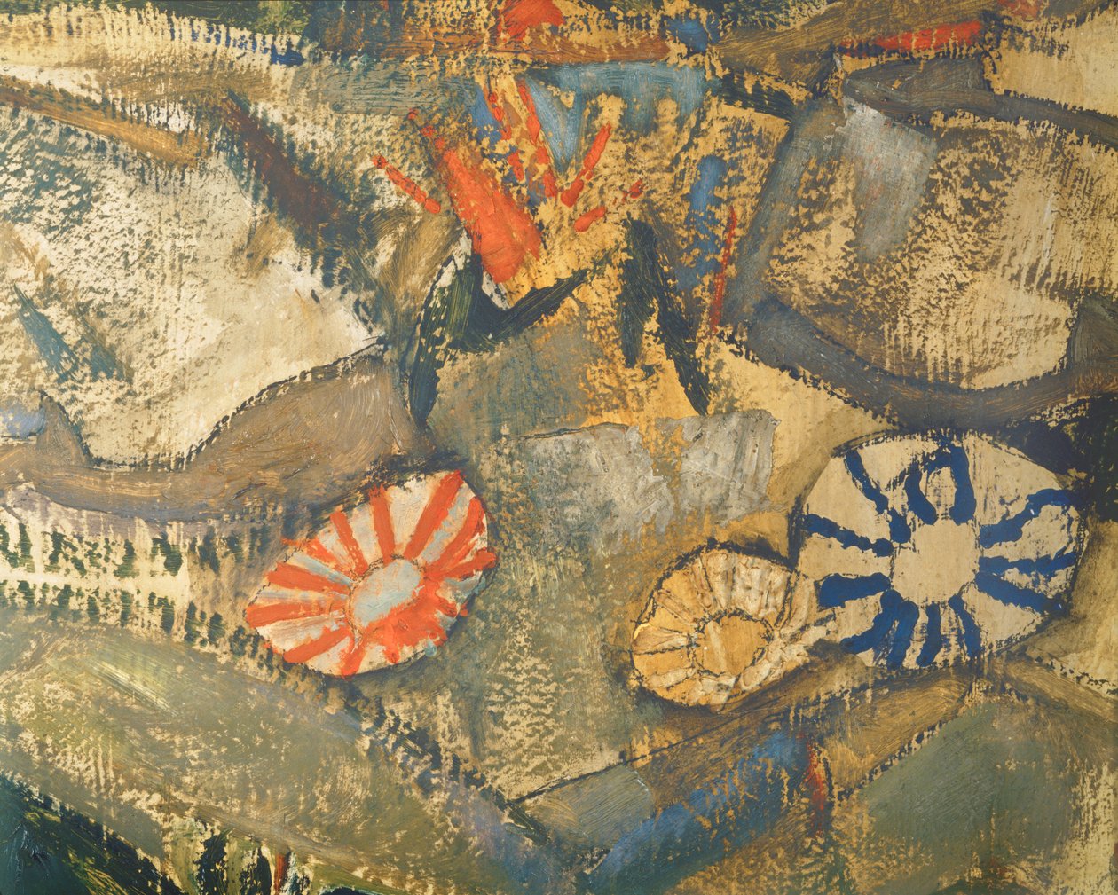 Entschwebung (Die Blinden III), De blinde ... (olie og akvarel på lærred) af Egon Schiele