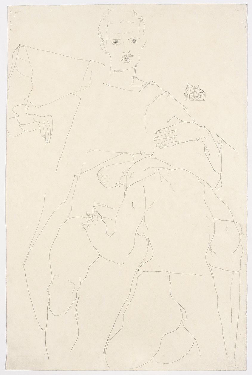 Erotisk scene af Egon Schiele