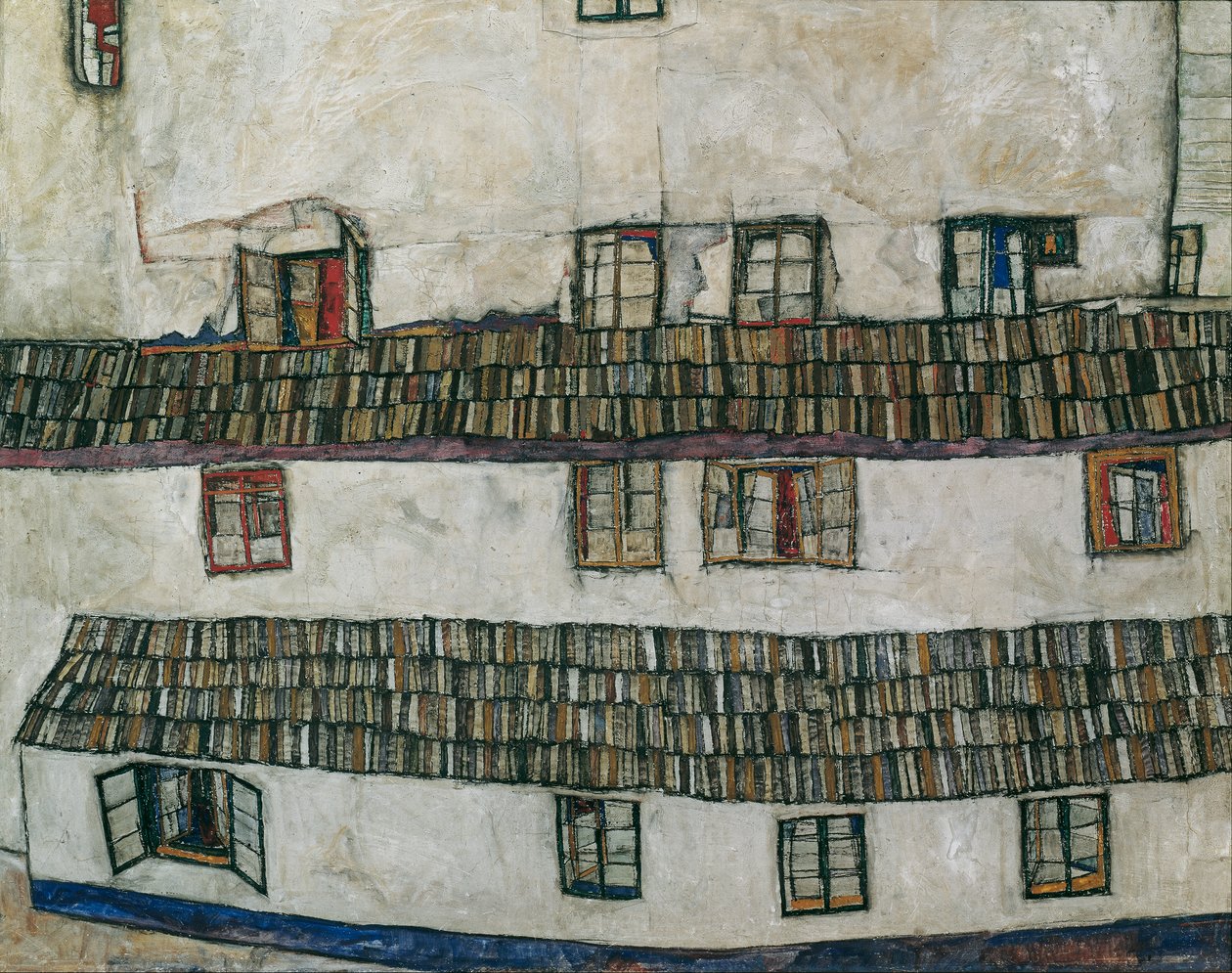 husmur (vindue) af Egon Schiele