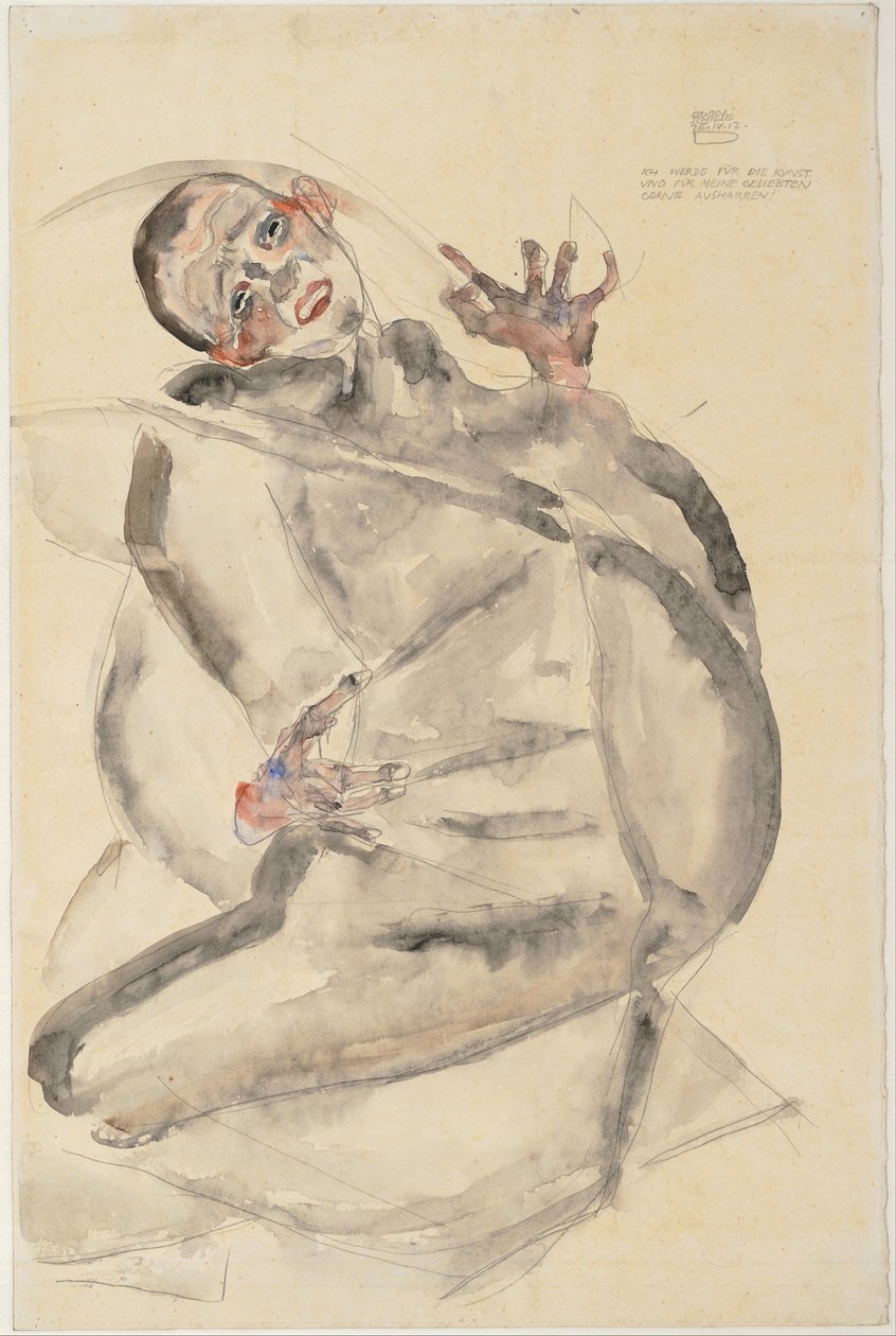 Jeg vil gerne udholde for kunst og mine kære, 1912 af Egon Schiele