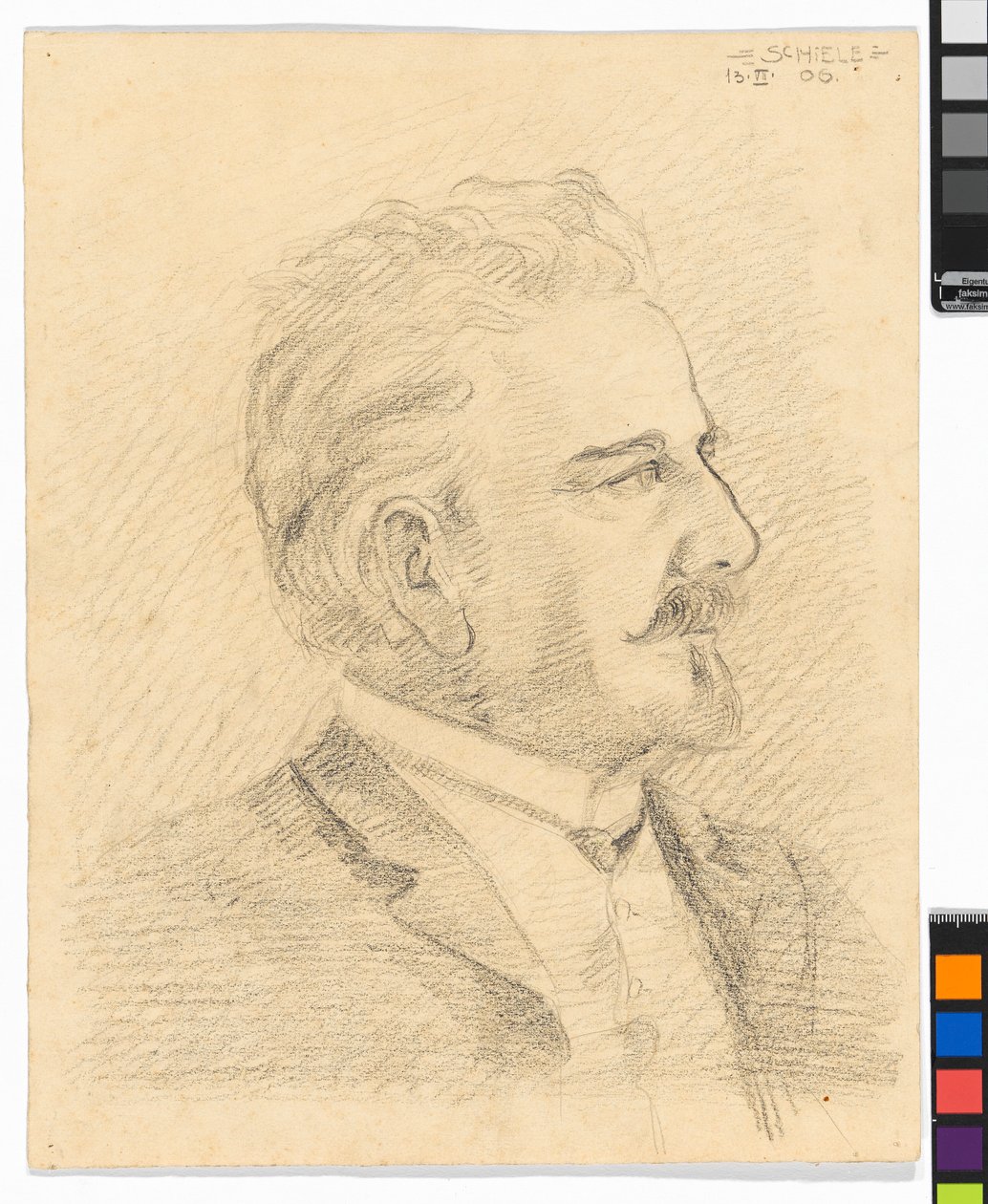 Leopold Czihaczek i profil af Egon Schiele