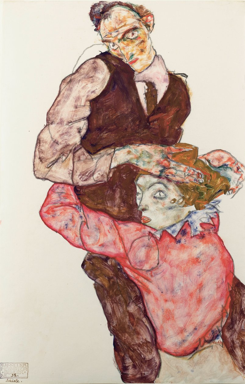 Elskende par af Egon Schiele