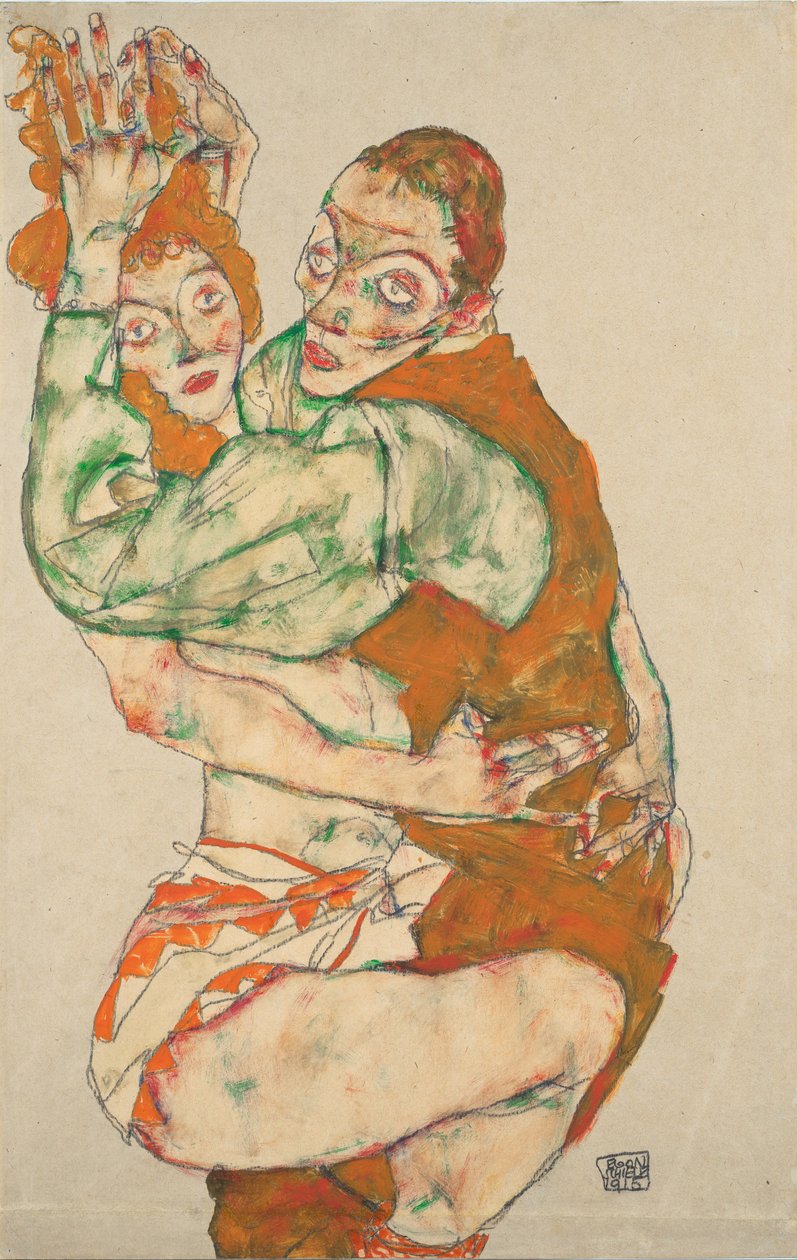 Elskov, 1915 af Egon Schiele