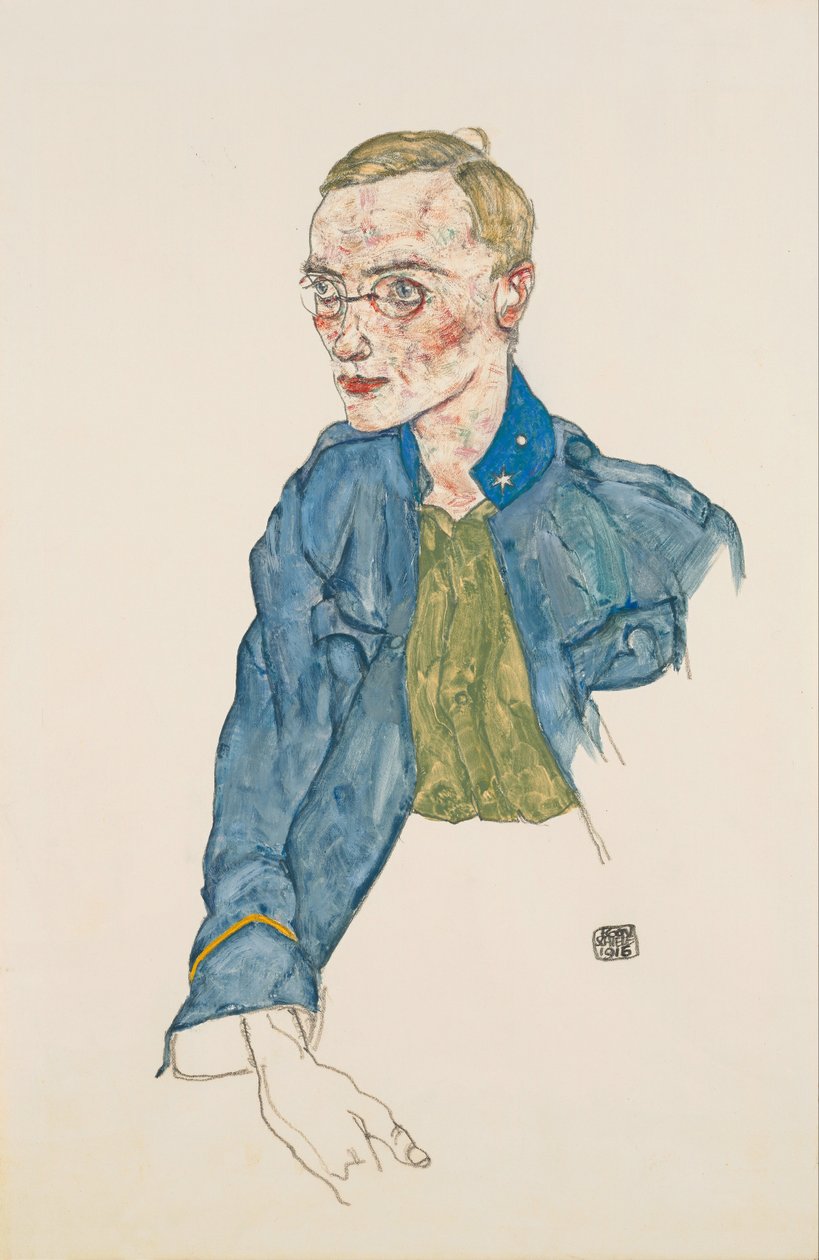 Etårig frivillig underkorporal, 1916 af Egon Schiele