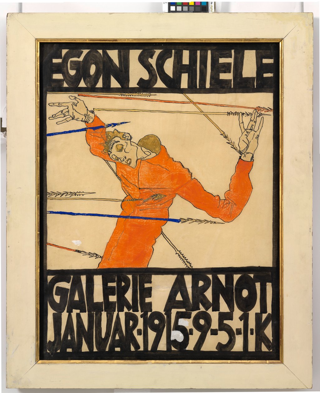 Plakat der Egon Schiele-Ausstellung in der Galerie Arnot af Egon Schiele