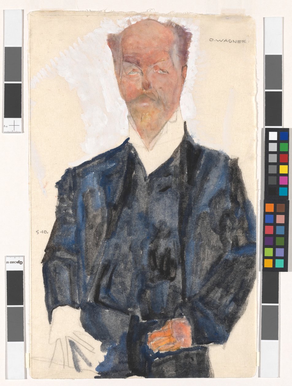 Portræt af Otto Wagner af Egon Schiele