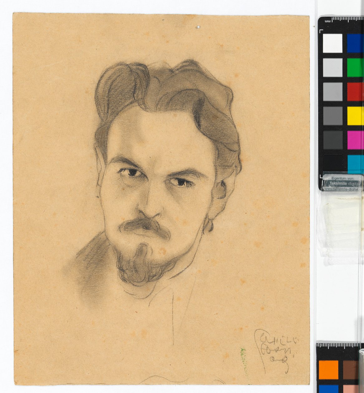 Portrætstudie af Anton Peschka af Egon Schiele