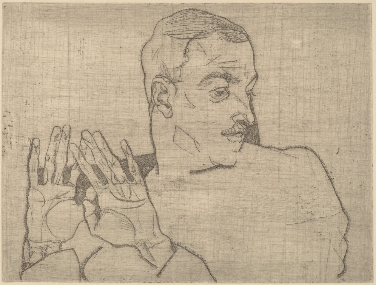 Portræt af Arthur Roessler af Egon Schiele