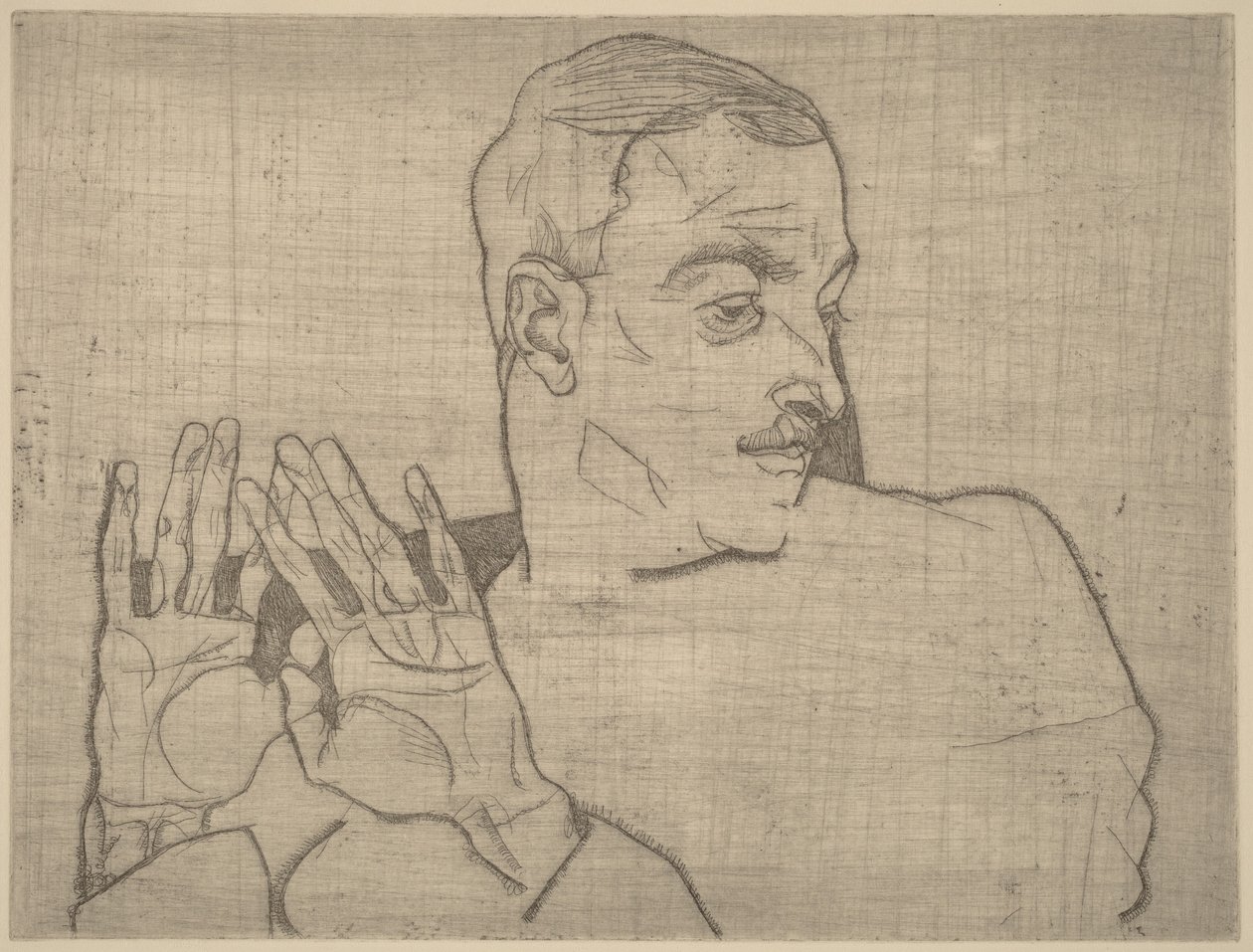 Portræt af Arthur Roessler af Egon Schiele