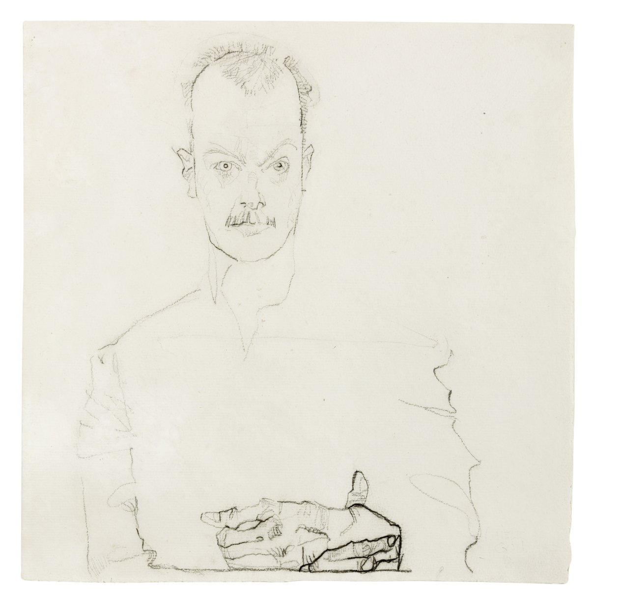 Portræt af Arthur Roessler, 1910 af Egon Schiele