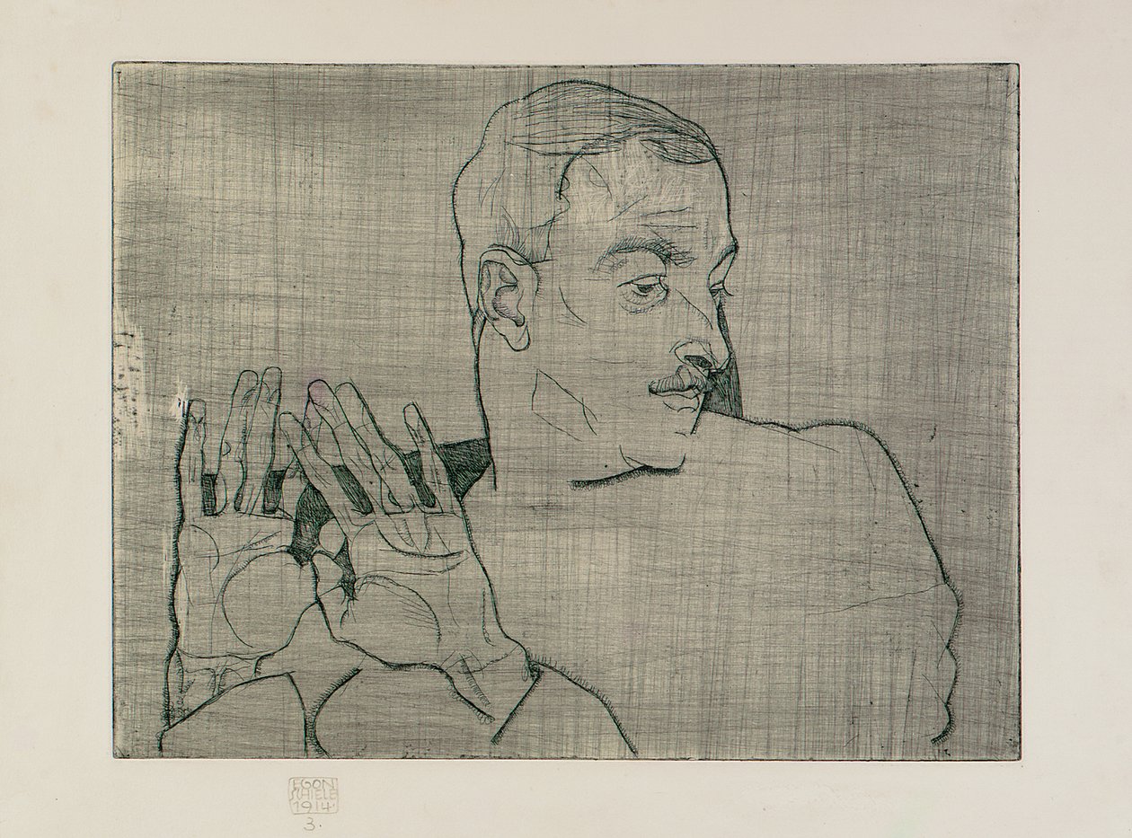 Portræt af Arthur Roessler, 1914 af Egon Schiele