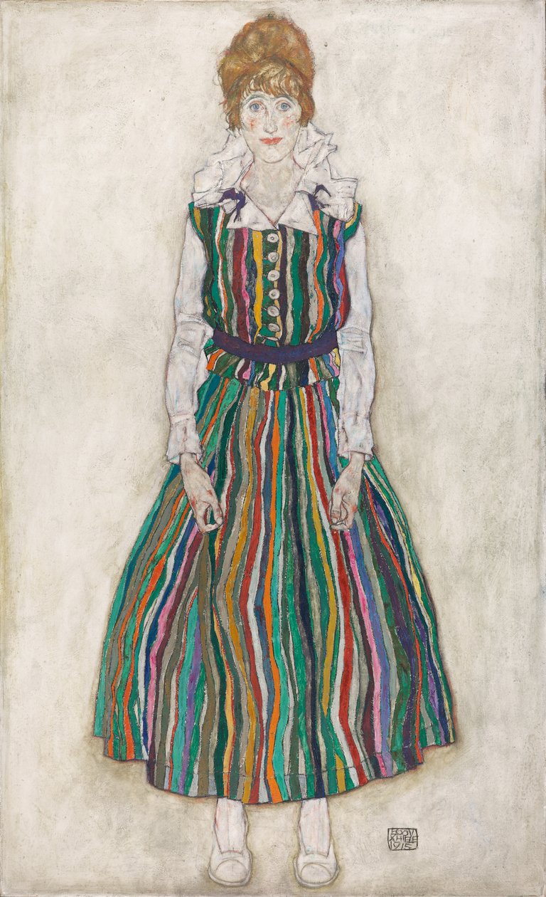 Portræt af Edith Schiele, kunstnerens hustru af Egon Schiele