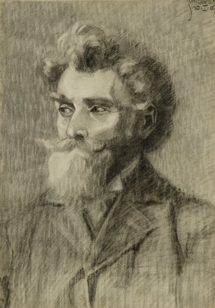 Portræt af Mennesket; Mannerportræt, 1907 af Egon Schiele