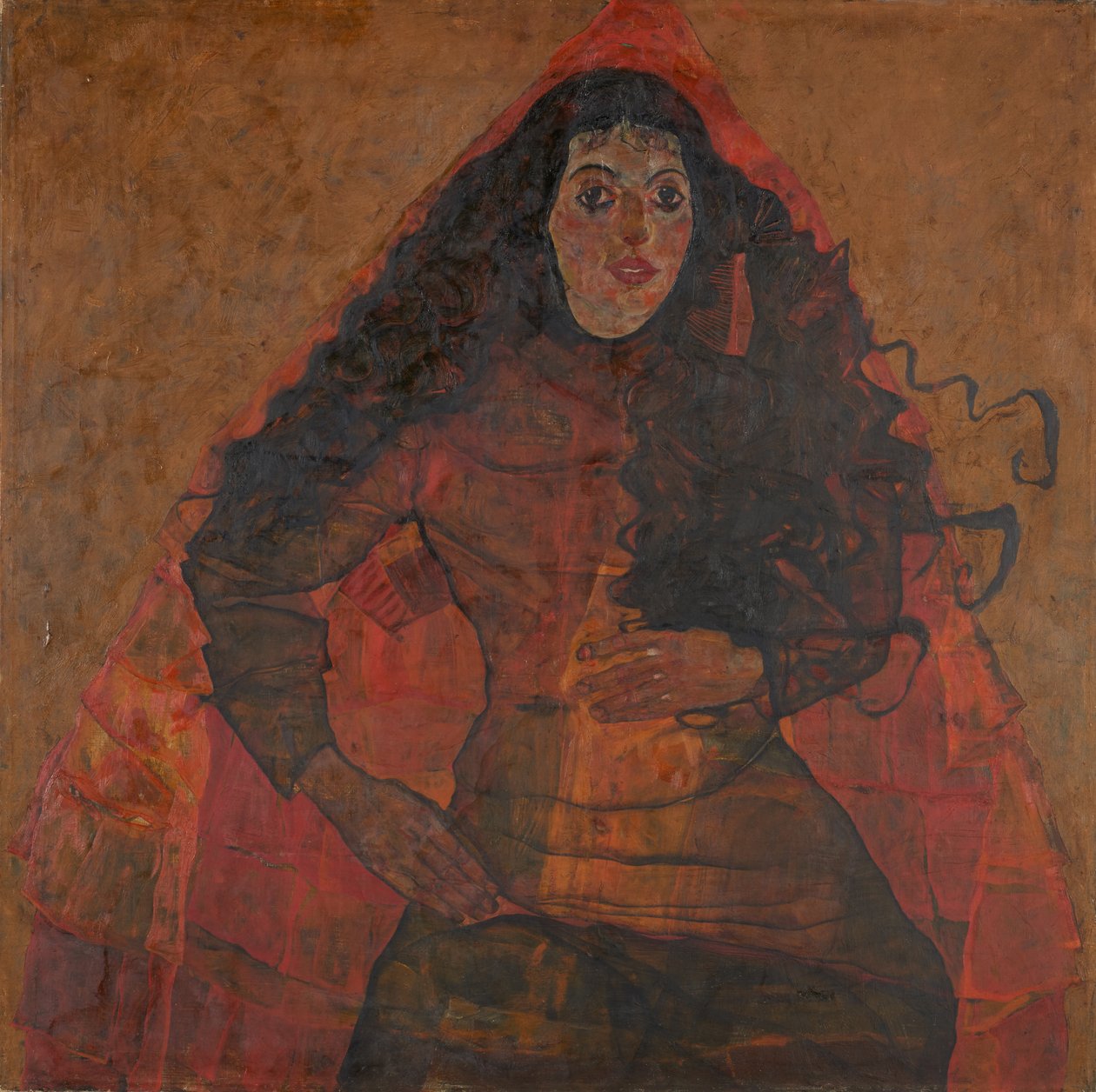Portræt af Trude Engel, ca. 1913. af Egon Schiele