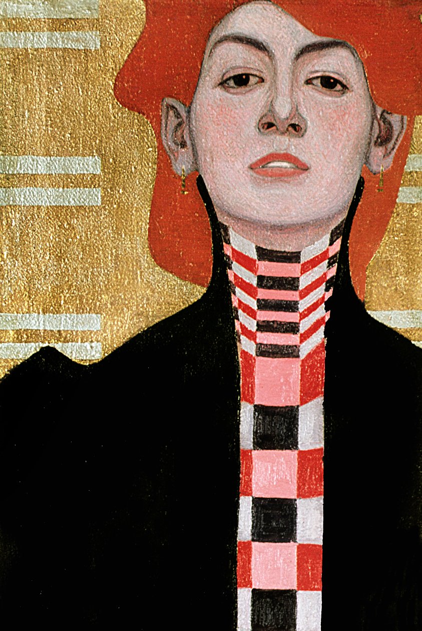 Portræt af en kvinde, 1909 (olie) (detalje af 282394) af Egon Schiele