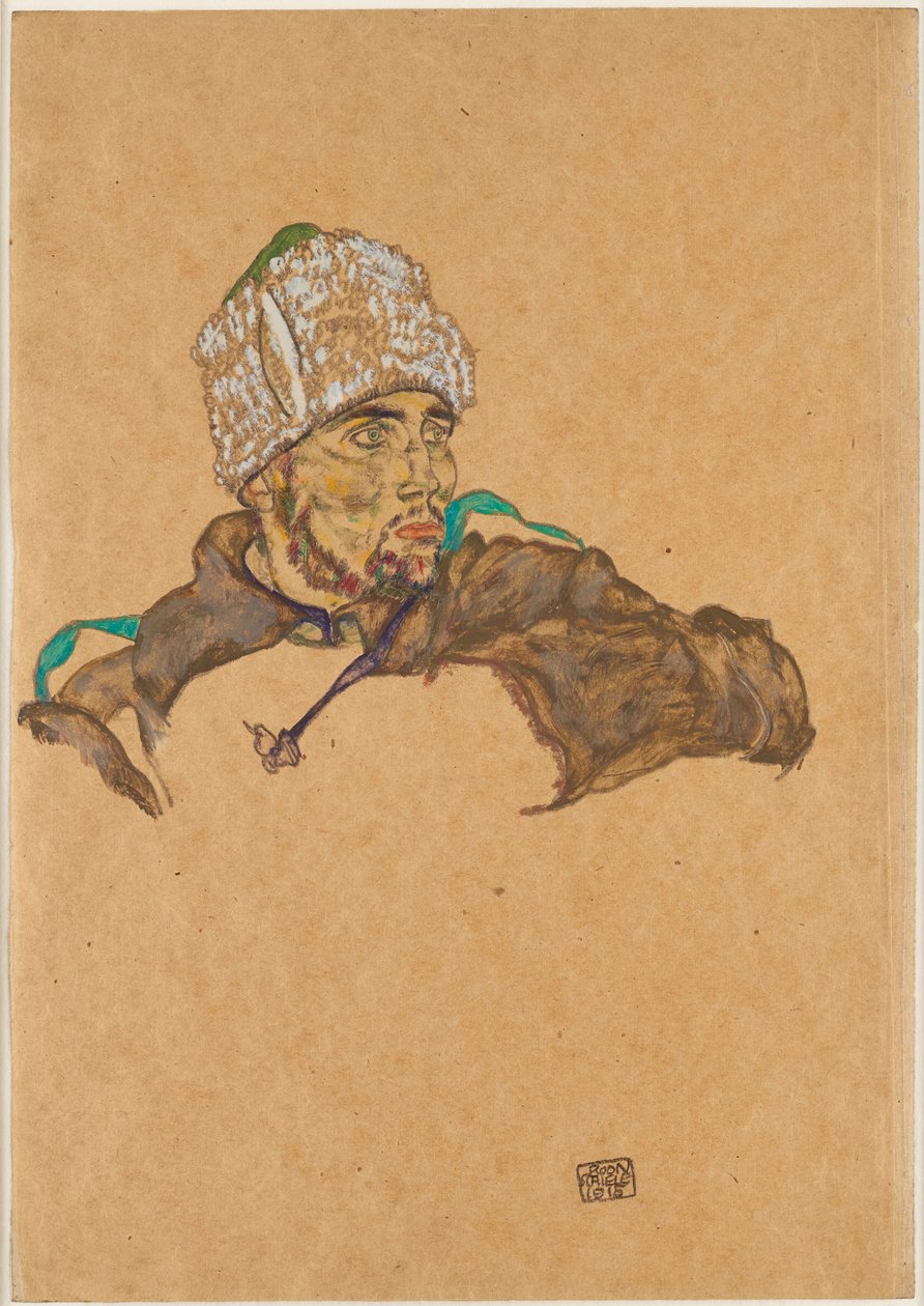 Russisk krigsfange, 1915. af Egon Schiele