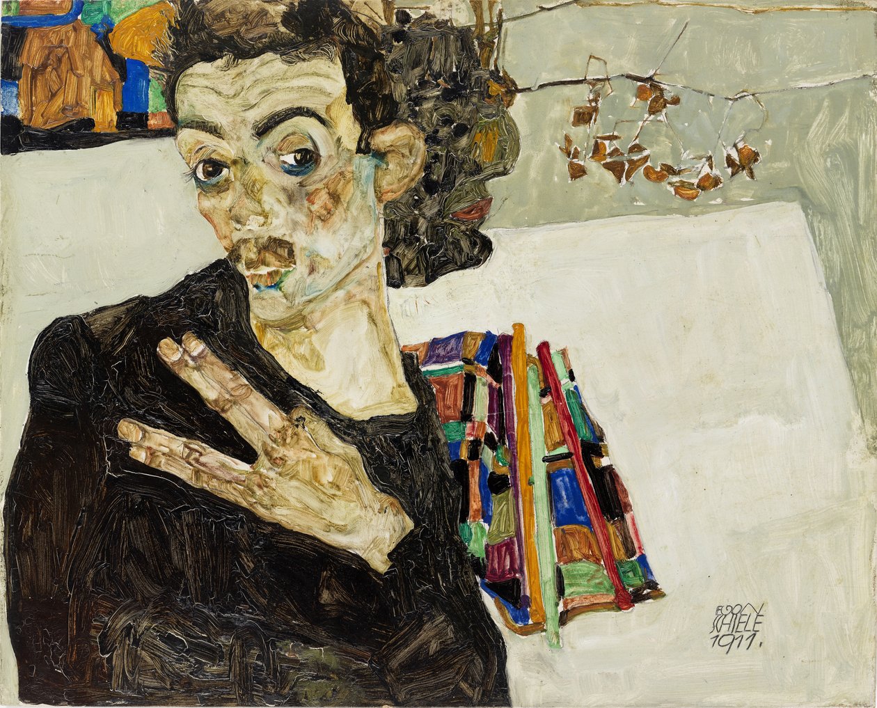 Selvportræt af Egon Schiele