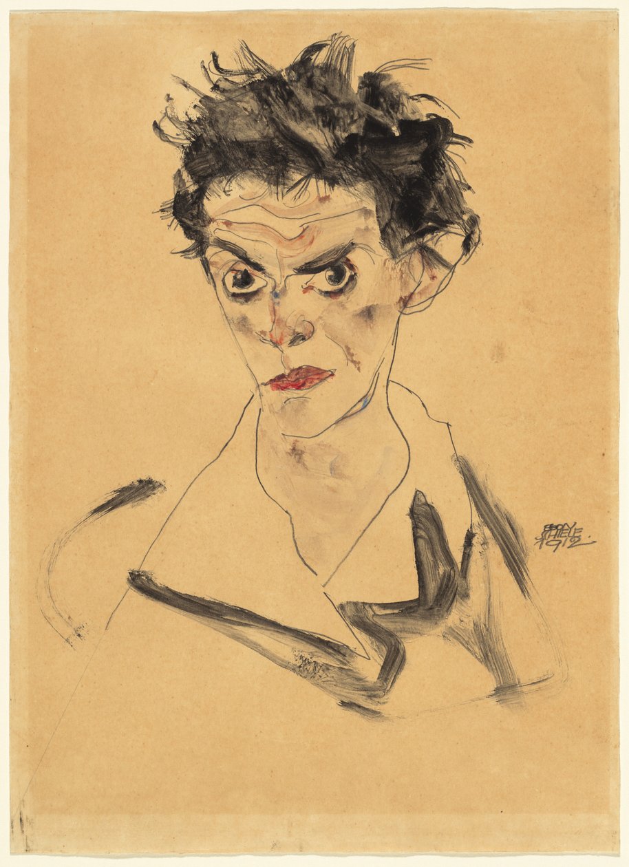 Selvportræt af Egon Schiele