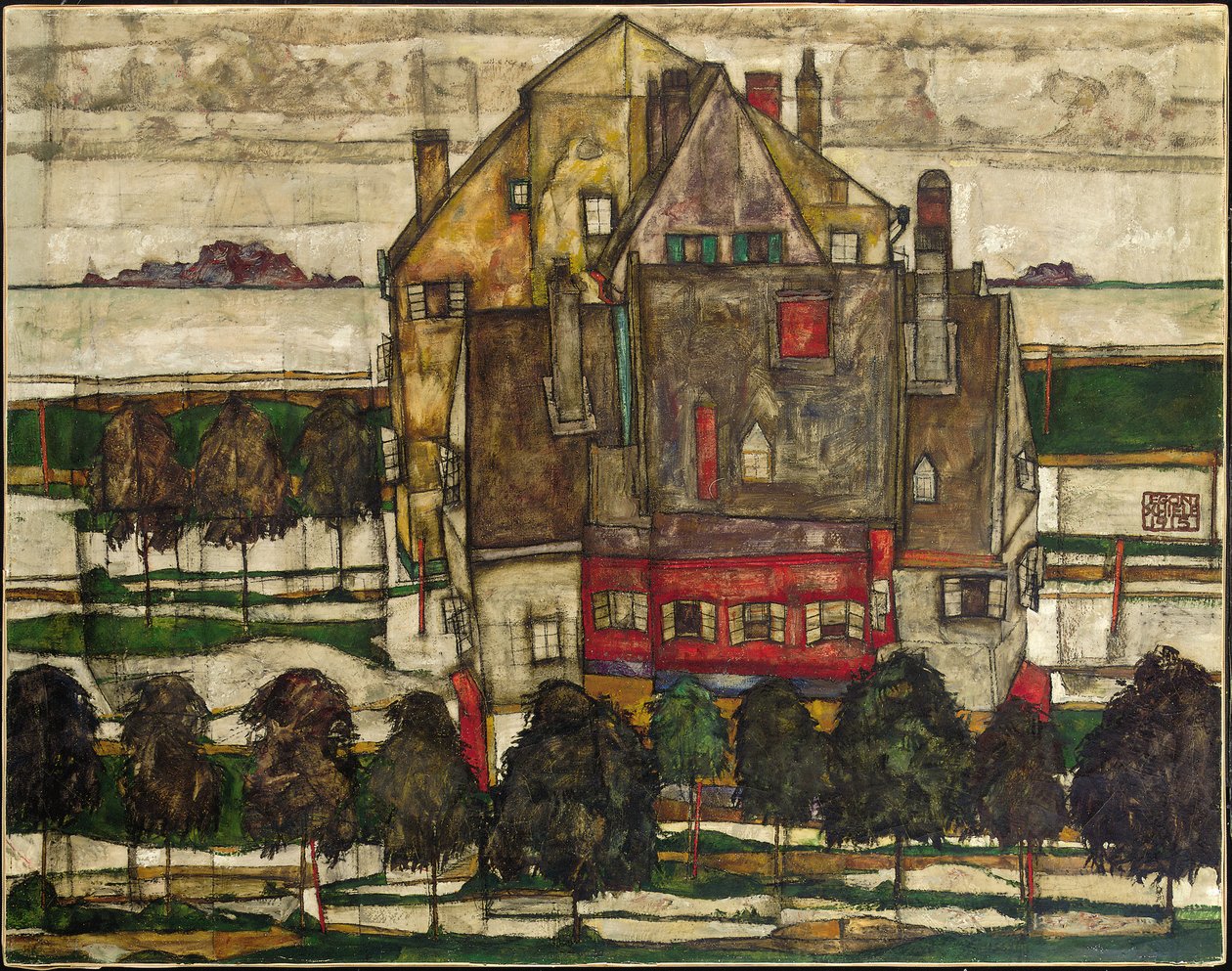 Enkelthuse (Huse med Bjerge); Individuelle huse (huse med bjerge) af Egon Schiele
