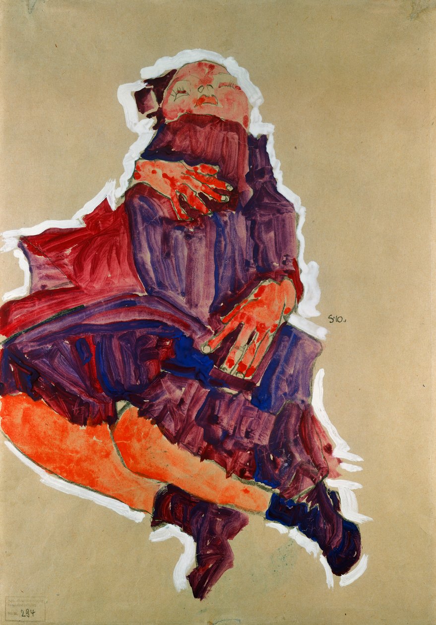 Sovende barn, 1910 af Egon Schiele