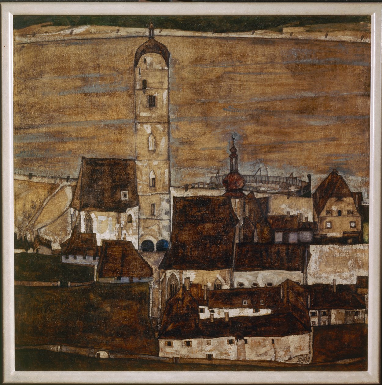 Stadt Stein II (maleri på lærred) af Egon Schiele