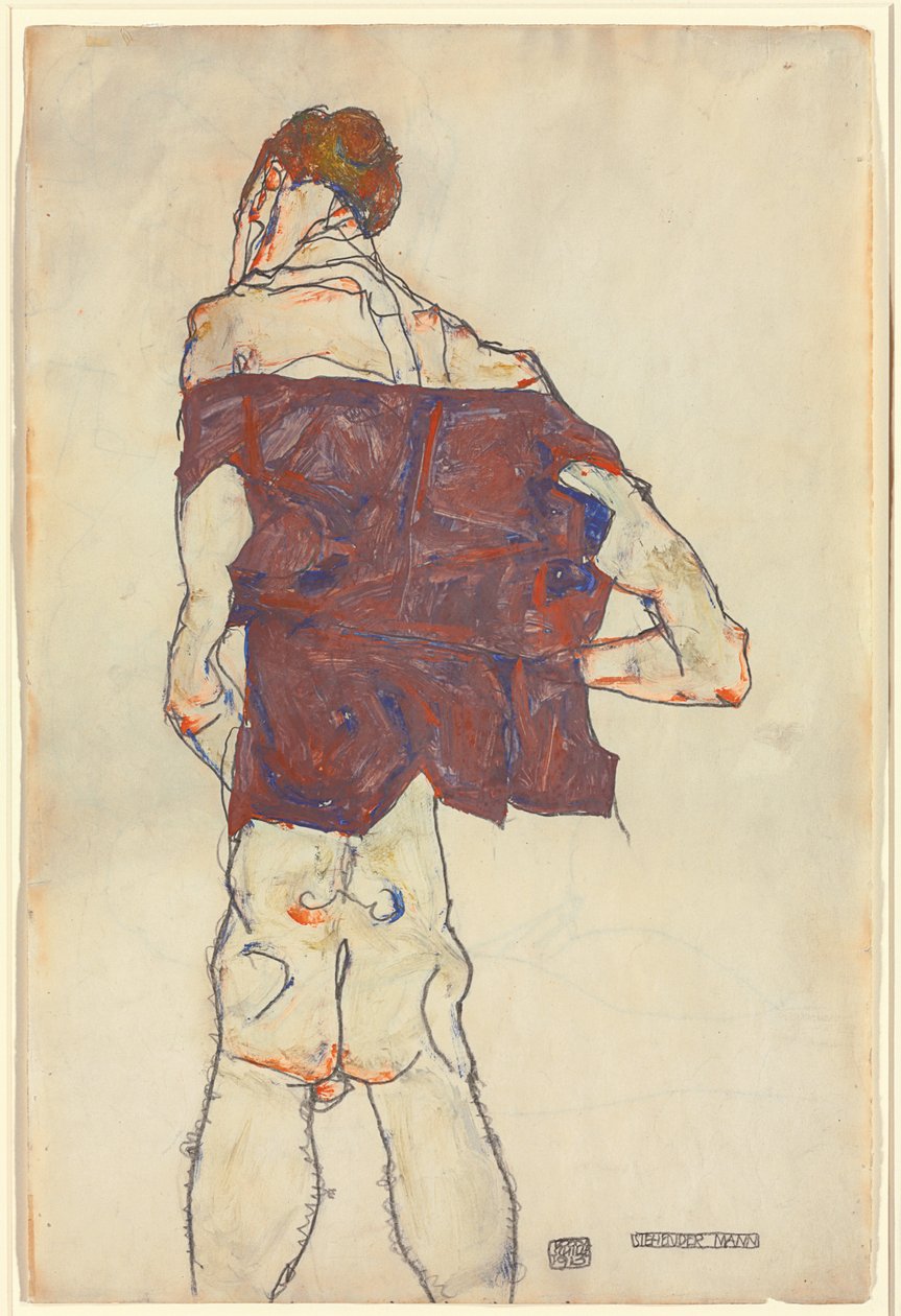 Stående mand af Egon Schiele