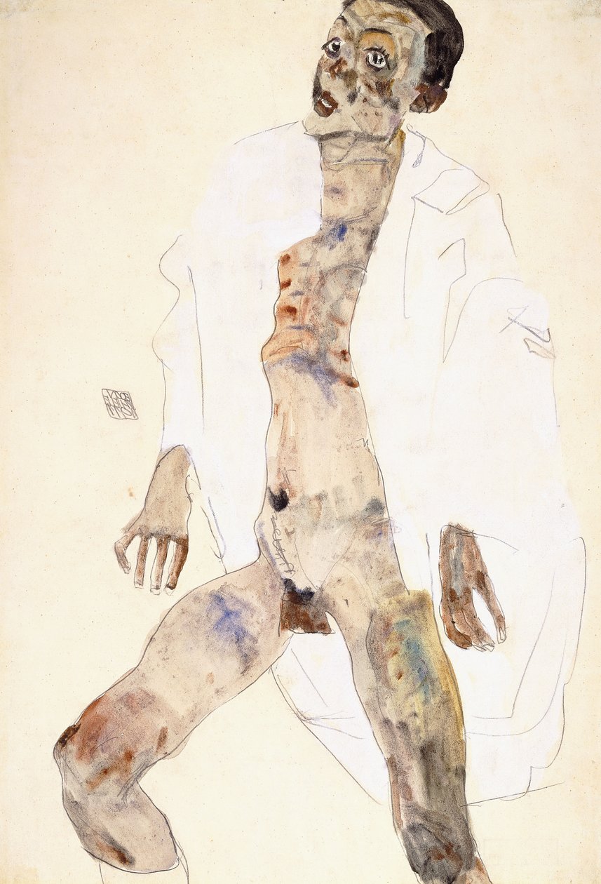 Stående mand af Egon Schiele