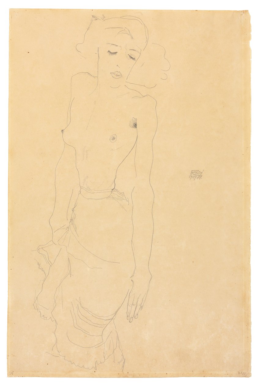 Stående kvinde, 1911 af Egon Schiele