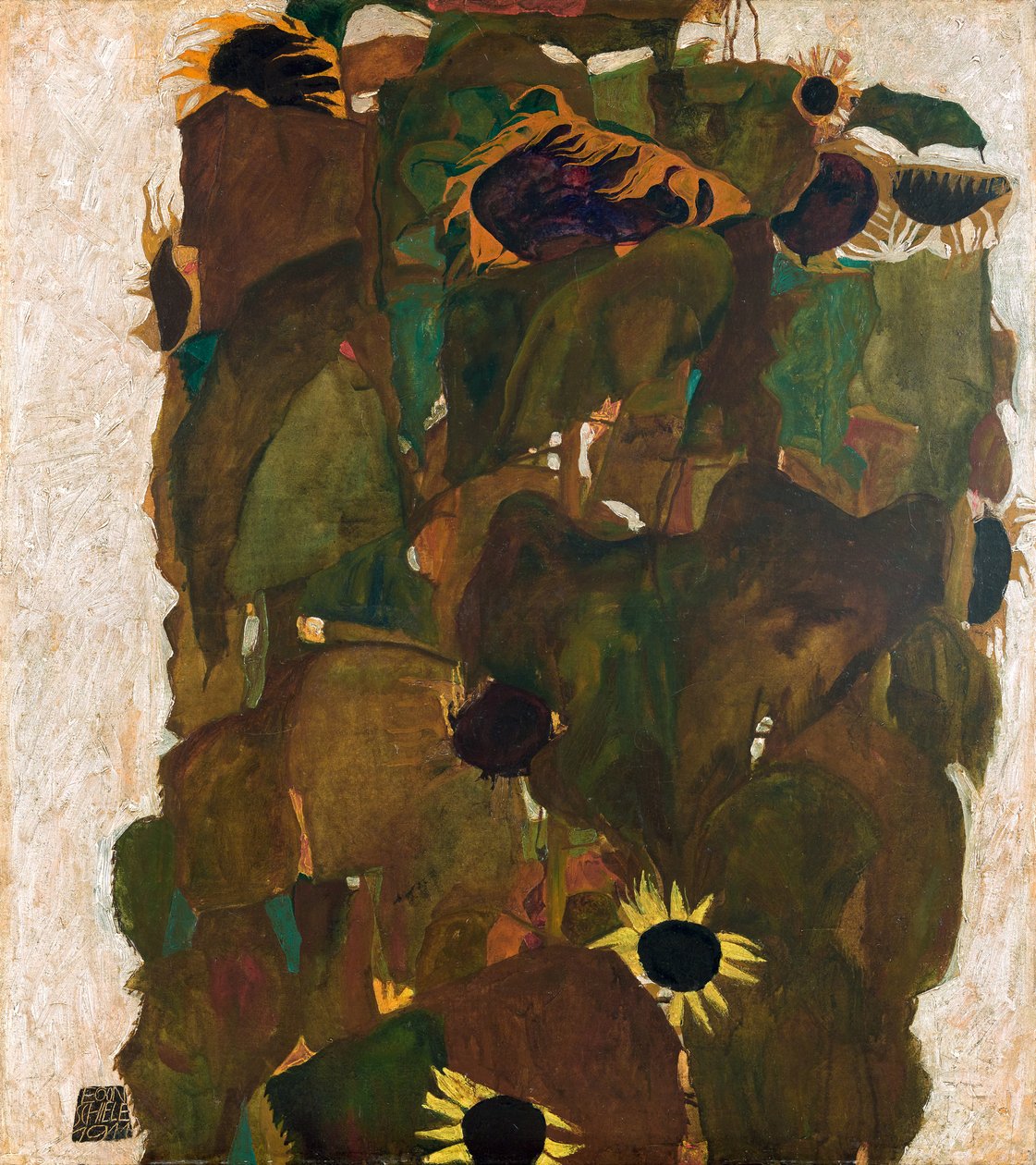 Solsikker I, 1911. af Egon Schiele