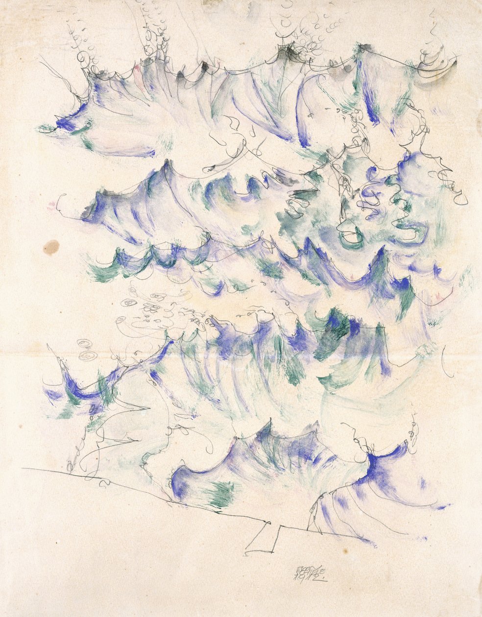 Bølger, 1912 af Egon Schiele